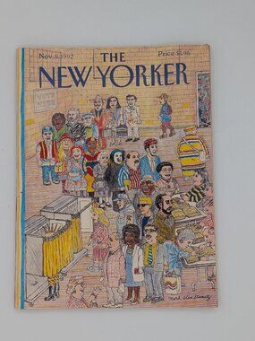 The New Yorker Magazine November 9 1992 Mark Alan Stamaty Voting Cover VTG